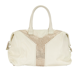 Studded Easy, Leather, White/Silver, 3*